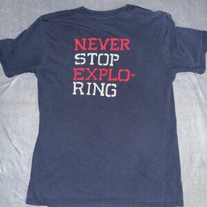 The North Face Men’s Graphic T‑Shirt Size M Blue Pocket Tee Never Stop Exploring